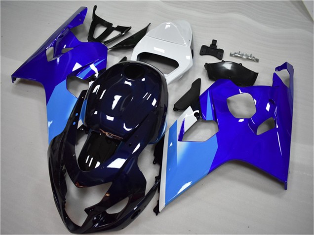 2004-2005 Suzuki GSXR 600/750 Motorcycle Fairing - White Blue Black Canada Suppliers