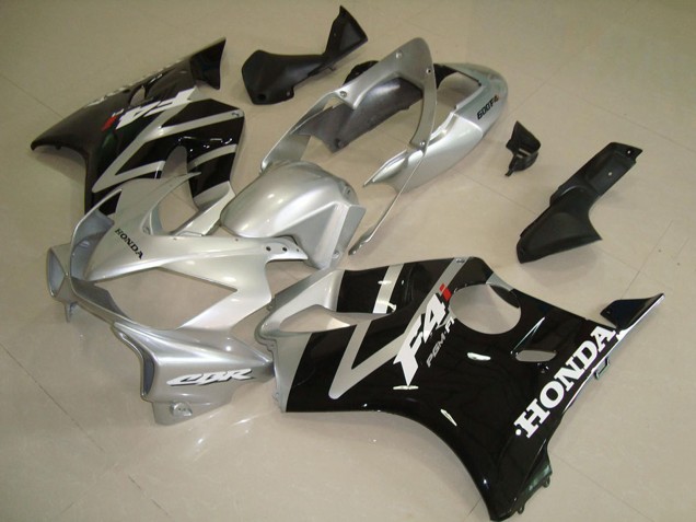 2004-2007 Honda CBR600 F4i Motorcycle Fairing - Silver Glossy Black Canada Suppliers