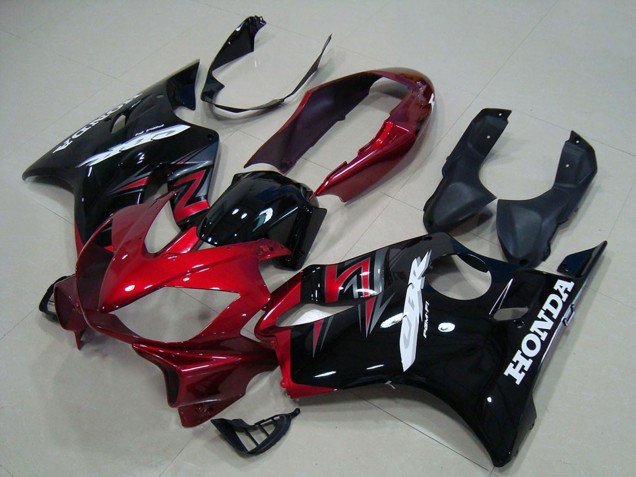2004-2007 Honda CBR600 F4i Motorcycle Fairings Kit - Red Glossy Black Canada Suppliers