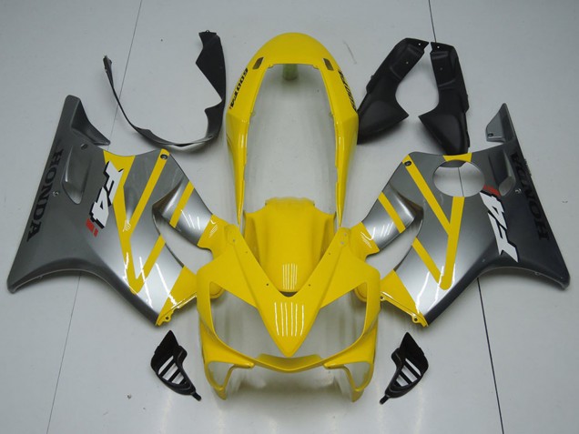 2004-2007 Honda CBR600 F4i Motorcycle Fairings - Yellow Silver Canada Suppliers