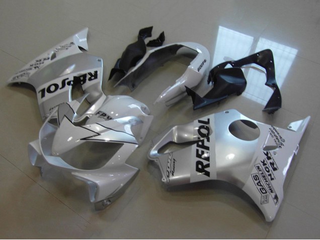 2004-2007 Honda CBR600 F4i Motorcycle Fairings - White Silver Black Repsol Canada Suppliers