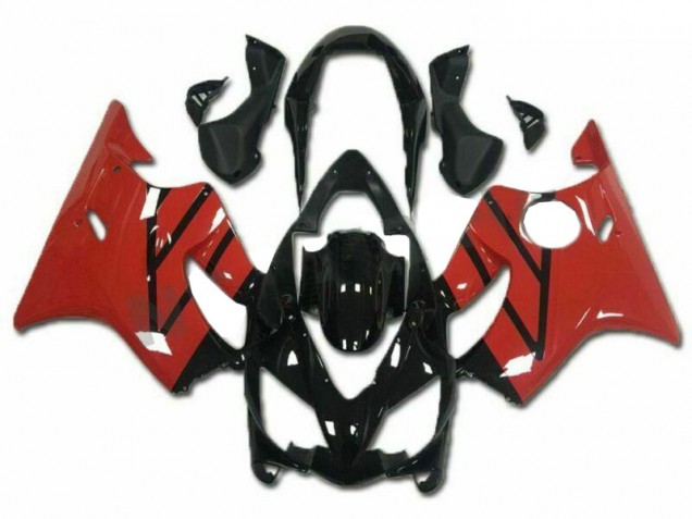 2004-2007 Honda CBR600 F4i Motorcycle Fairings Kits - Red Glossy Black Canada Suppliers