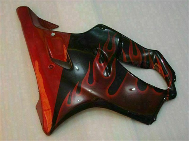 2004-2007 Honda CBR600 F4i Motorcycle Fairings - Glossy Black Red Flame Canada Suppliers