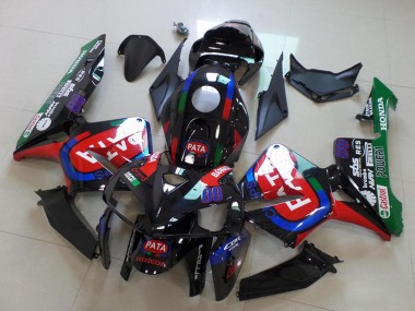 2005-2006 Honda CBR600RR Motorcycle Fairings - Black Red Green Pata Canada Suppliers