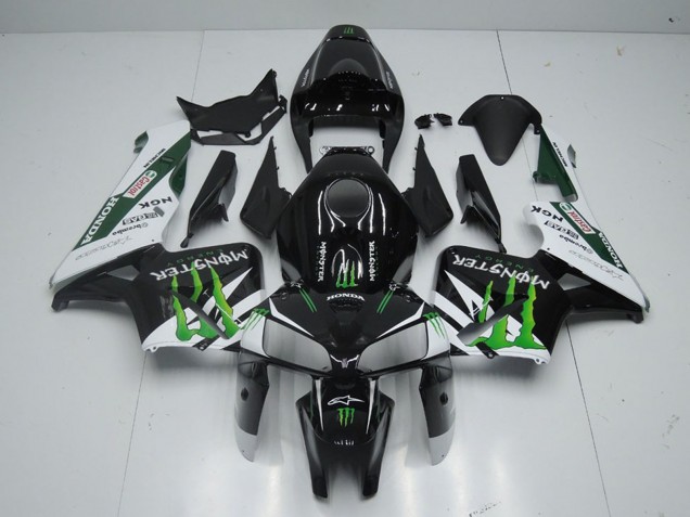 2005-2006 Honda CBR600RR Motorcycle Fairing - Glossy Black White Green Monster Canada Suppliers