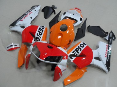 2005-2006 Honda CBR600RR Bike Fairings - Orange White Red Glossy Black Repsol Canada Suppliers
