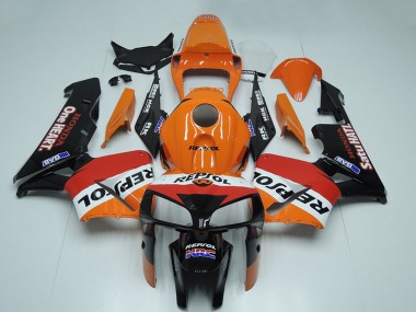 2005-2006 Honda CBR600RR Motorcycle Fairing - Black Orange White Red Repsol Canada Suppliers