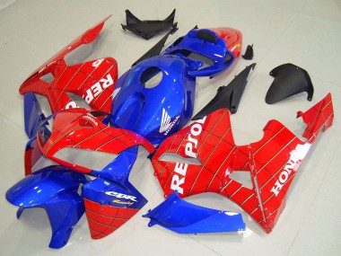 2005-2006 Honda CBR600RR Motorcycle Fairings - Blue Red Spider Man Repsol Canada Suppliers