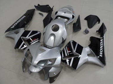 2005-2006 Honda CBR600RR Motorcycle Fairings - Silver Glossy Black Canada Suppliers