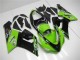 2005-2006 Kawasaki ZX6R Motorcycle Fairings - Green Glossy Black Elf Canada Suppliers