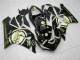 2005-2006 Kawasaki ZX6R Motorcycle Fairings - Glossy Black White Gold Lucky Strike Canada Suppliers