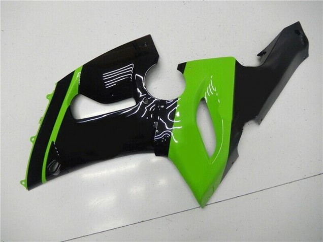 2005-2006 Kawasaki ZX6R Motorcycle Fairing - Green Glossy Black Canada Suppliers
