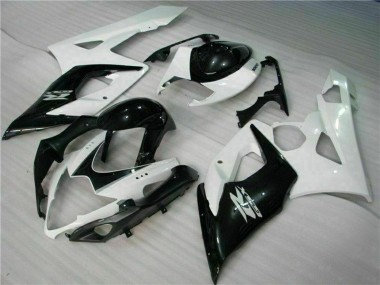 2005-2006 Suzuki GSXR 1000 Motorcycle Fairings - White Glossy Black Canada Suppliers