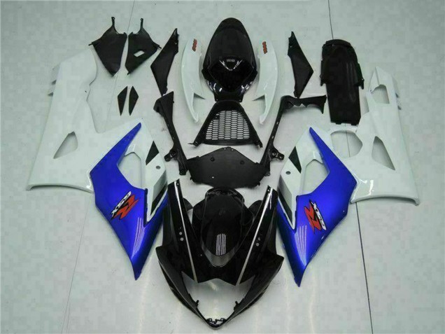 2005-2006 Suzuki GSXR 1000 Motorcycle Fairing - White Blue Glossy Black Canada Suppliers