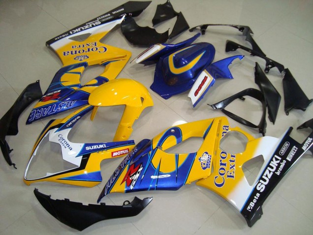 2005-2006 Suzuki GSXR 1000 Motorcycle Fairings - Yellow White Black Corona Canada Suppliers