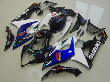 2005-2006 Suzuki GSXR 1000 Motorcycle Fairings - White Blue Glossy Black Canada Suppliers