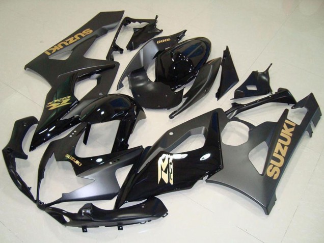 2005-2006 Suzuki GSXR 1000 Motorcycle Fairings - Glossy Black Matte Black Gold Decal Canada Suppliers