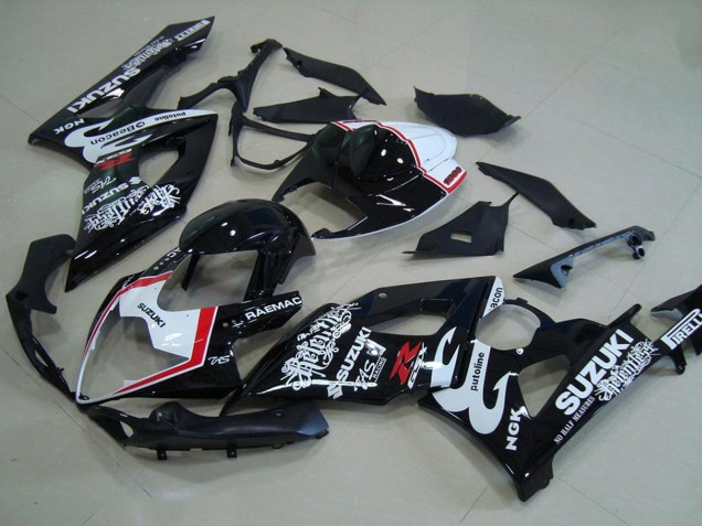 2005-2006 Suzuki GSXR 1000 Motorcycle Fairings - Glossy Black White Red Relentless Canada Suppliers