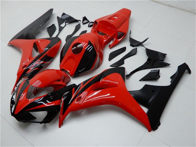 2006-2007 Honda CBR1000RR Motorcycle Fairings Kits - Red Glossy Black Canada Suppliers