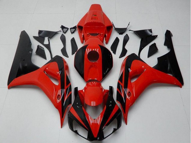 2006-2007 Honda CBR1000RR Motorcycle Fairings Kits - Red Glossy Black Canada Suppliers