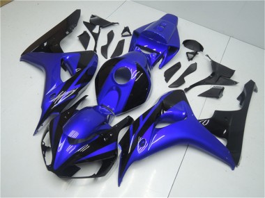 2006-2007 Honda CBR1000RR Motorcycle Fairing Kits - Blue Glossy Black Canada Suppliers