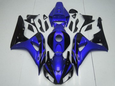 2006-2007 Honda CBR1000RR Motorcycle Fairing Kits - Blue Glossy Black Canada Suppliers