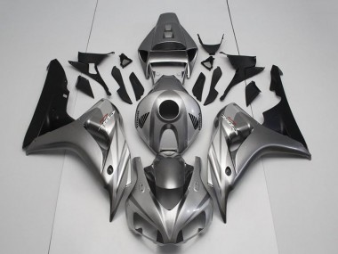 2006-2007 Honda CBR1000RR Motorcycle Fairing Kits - Silver Glossy Black Canada Suppliers
