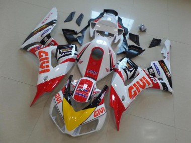 2006-2007 Honda CBR1000RR Motorcycle Fairings - White Red Yellow Glossy Black Givi HRC Canada Suppliers