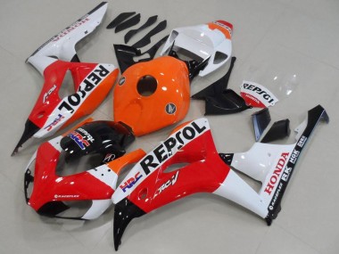 2006-2007 Honda CBR1000RR Motorcycle Fairing - Orange White Red Glossy Black Repsol HRC Canada Suppliers