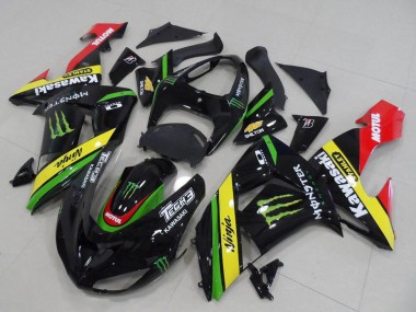 2006-2007 Kawasaki ZX10R Motorcycle Fairings - Glossy Black Red Yellow Green Monster Canada Suppliers