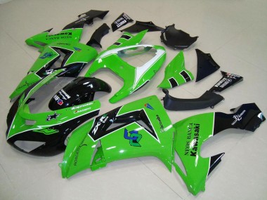 2006-2007 Kawasaki ZX10R Motorcycle Fairings - Green White Glossy Black Canada Suppliers