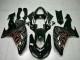 2006-2007 Kawasaki ZX10R Motorcycle Fairing Kits - Glossy Black Red Flame Canada Suppliers