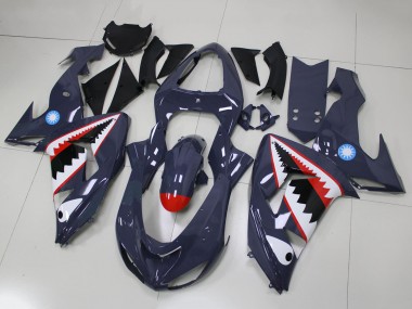 2006-2007 Kawasaki ZX10R Motorcycle Fairings - Grey White Red Shark Canada Suppliers