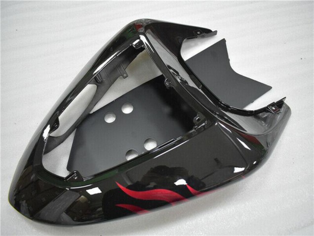 2006-2007 Kawasaki ZX10R Motorcycle Fairing - Glossy Black Red Flame Canada Suppliers