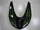 2006-2007 Kawasaki ZX10R Motorcycle Fairings - Glossy Black Green Flame Canada Suppliers