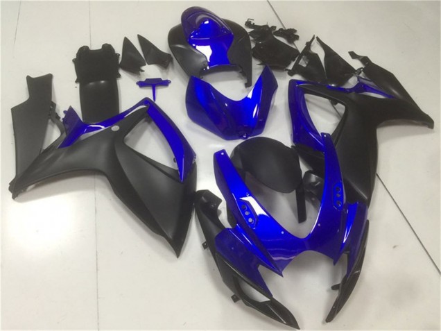 2006-2007 Suzuki GSXR 600/750 Motorcycle Fairings - Blue Matte Black Canada Suppliers