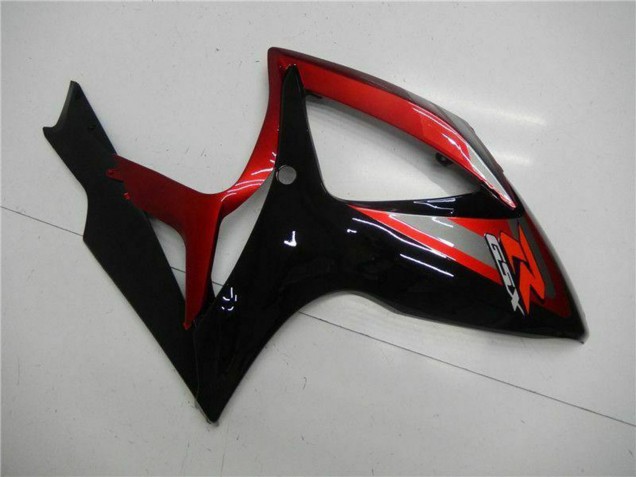2006-2007 Suzuki GSXR 600/750 Motorcycle Fairing - Red Glossy Black Canada Suppliers