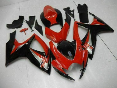 2006-2007 Suzuki GSXR 600/750 Motorcycle Fairings - Red Glossy Black Canada Suppliers