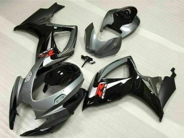 2006-2007 Suzuki GSXR 600/750 Motorcycle Fairings - Silver Grey Glossy Black Red Canada Suppliers