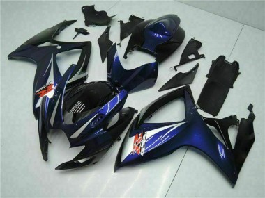 2006-2007 Suzuki GSXR 600/750 Motorcycle Fairings - Glossy Black Blue Canada Suppliers