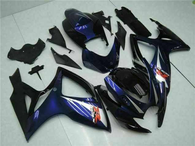 2006-2007 Suzuki GSXR 600/750 Motorcycle Fairings - Glossy Black Blue Canada Suppliers