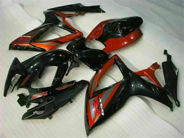 2006-2007 Suzuki GSXR 600/750 Motorcycle Fairings - Glossy Black Red Canada Suppliers