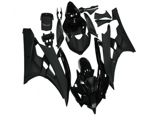 2006-2007 Yamaha YZF R6 Motorcycle Fairing - Glossy Black Matte Black Canada Suppliers