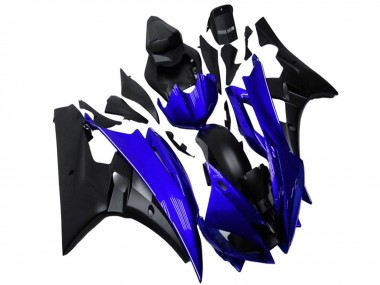 2006-2007 Yamaha YZF R6 Motorcycle Fairing - Blue Matte Black Canada Suppliers