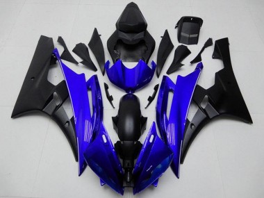 2006-2007 Yamaha YZF R6 Motorcycle Fairing - Blue Matte Black Canada Suppliers