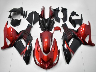 2006-2011 Kawasaki ZX14R ZZR1400 Motorcycle Fairings - Red Black Canada Suppliers