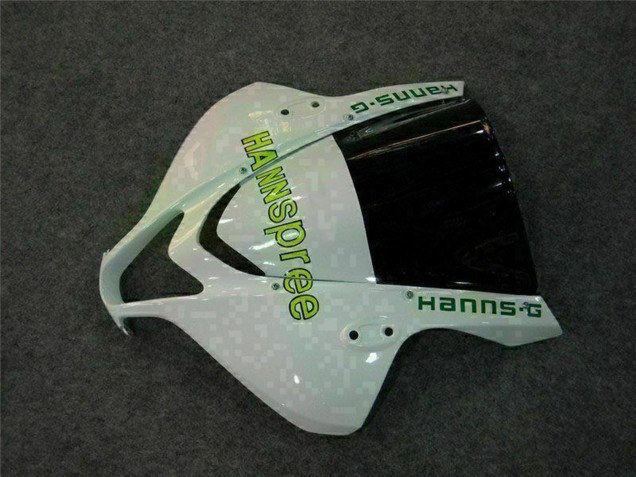 2007-2008 Honda CBR600RR Motorcycle Fairing - White Green Glossy Black Hannspree Canada Suppliers