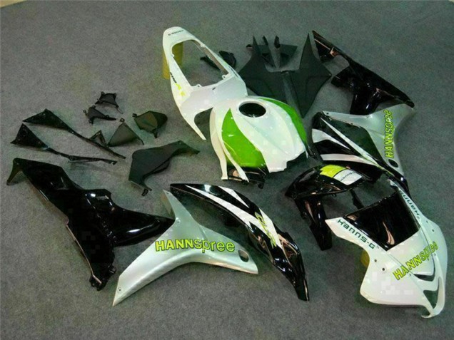 2007-2008 Honda CBR600RR Motorcycle Fairing - White Green Glossy Black Hannspree Canada Suppliers