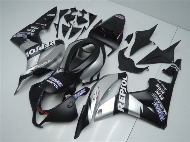 2007-2008 Honda CBR600RR Motorcycle Fairings - Matte Black Silver Grey Repsol Canada Suppliers