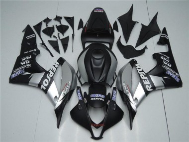 2007-2008 Honda CBR600RR Motorcycle Fairings - Matte Black Silver Grey Repsol Canada Suppliers